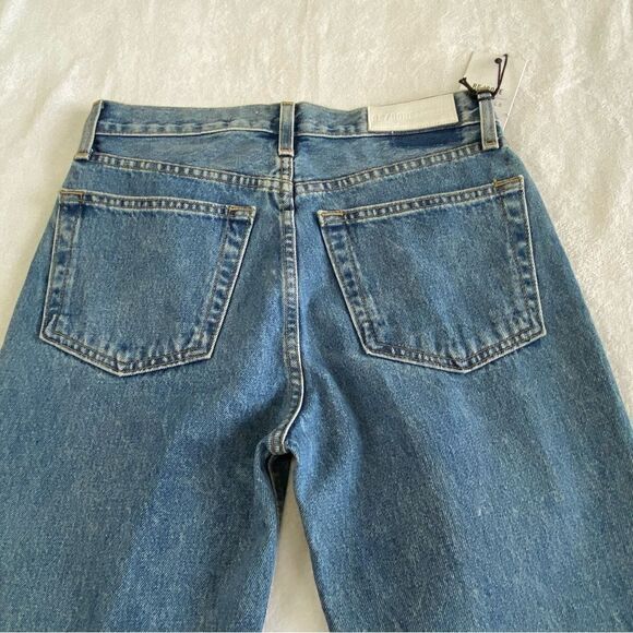 RE/DONE ORIGINALS STOVE PIPE HIGH RISE BUTTON FRONT JEANS NWT - Picture 11 of 15